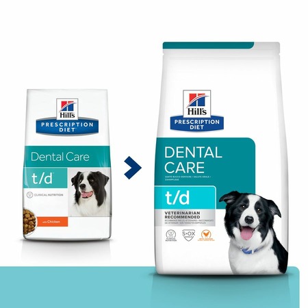 Hills Prescription Diet t/d диетический сухой корм для собак при заболеваниях полости рта, с курицей - 4 кг фото 8