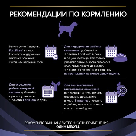 Purina Pro Plan Veterinary diets FortiFlora пребиотическая добавка для собак и щенков для поддержания баланса микрофлоры и здоровья кишечника - 30 г фото 8