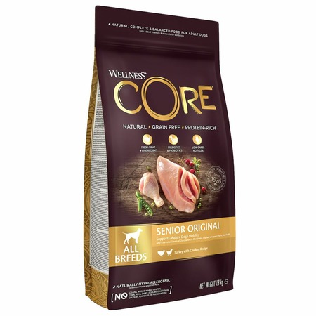 Wellness Core сухой корм для пожилых собак всех пород с индейкой и курицей 1,8 кг фото 9