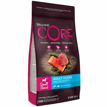 Wellness Core сухой корм для взрослых собак мелких пород с лососем и тунцом 1,5 кг фото 10